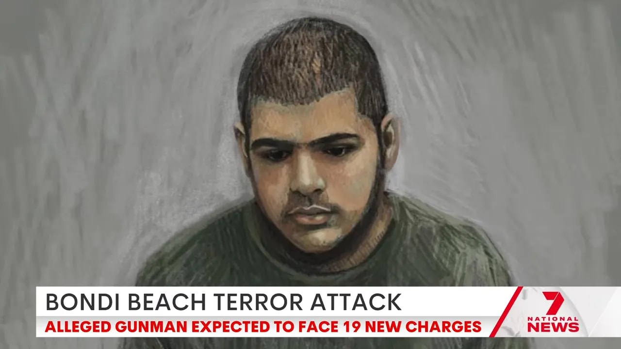 Naveed Akram in custody ahead of 19 new charges in the Bondi Beach terror attack case